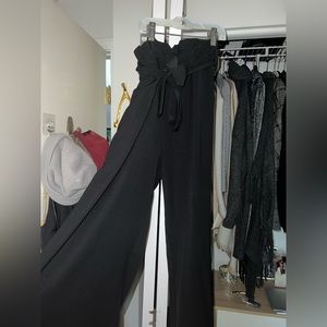 Paperbag black pants